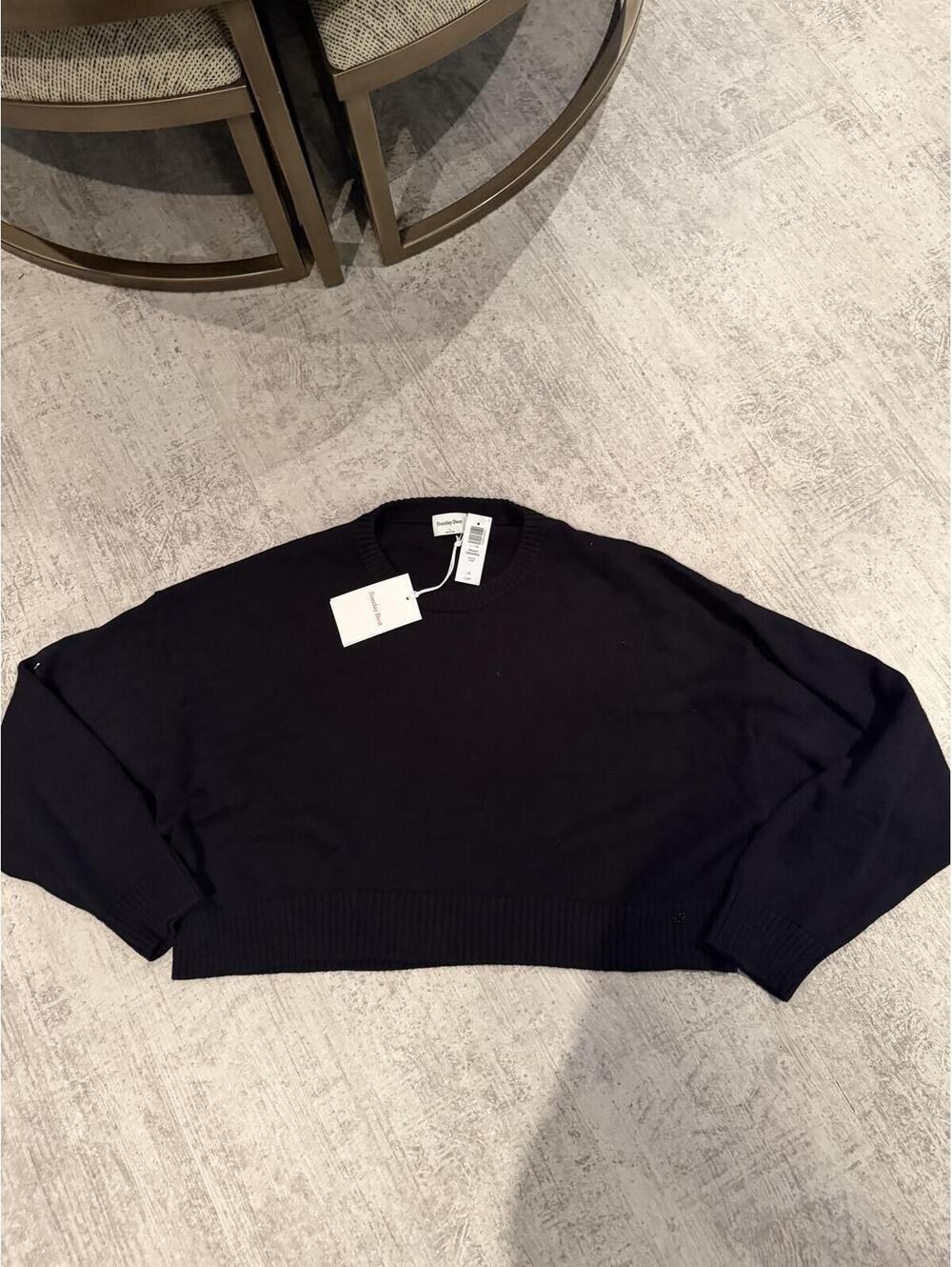 NWT Aritzia Sunday Best Cashmere/Wool Blend Peggy Cropped Sweater L
